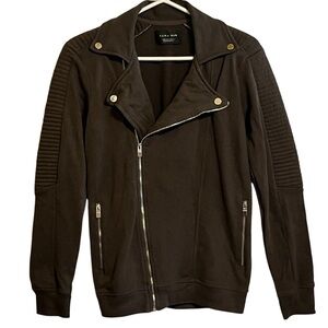 Zara Man Brown Moto  Biker Jacket Men’s 38